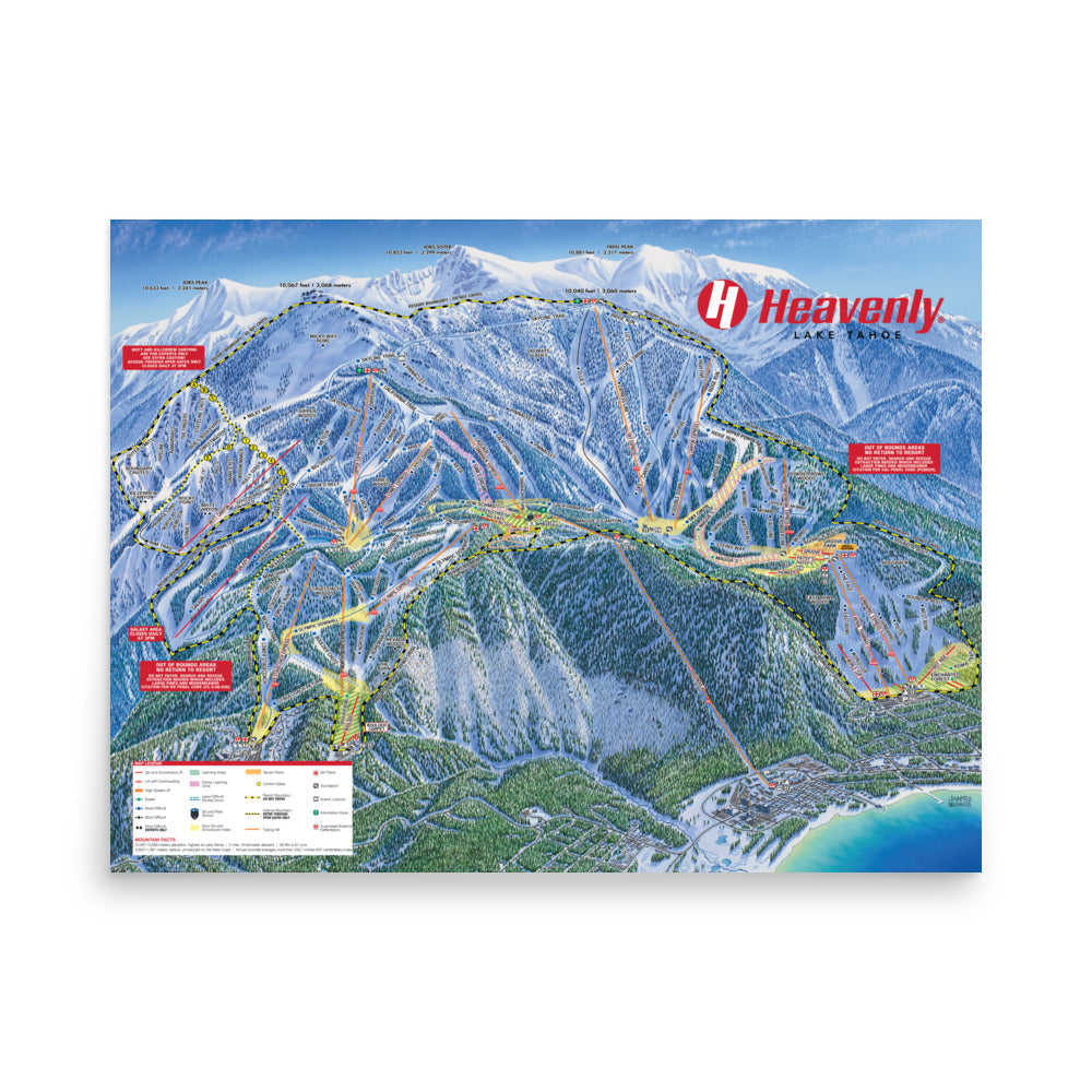 Heavenly Ski Resort | Trail Map Poster