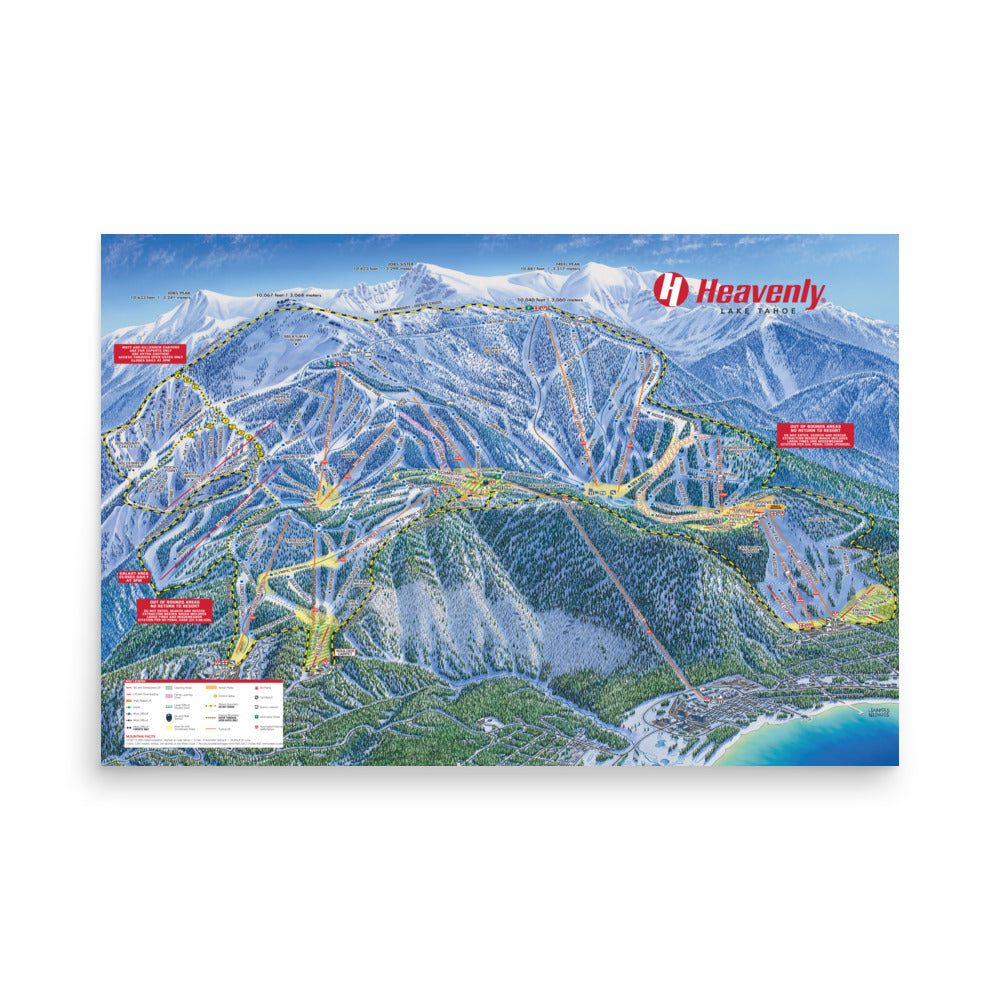 Heavenly Ski Resort | Trail Map Poster