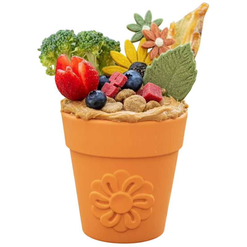 Load image into Gallery viewer, Large Flower Pot eCup Dog Treat Dispenser | Durable USA-Made Enrichment Toy | SodaPup
