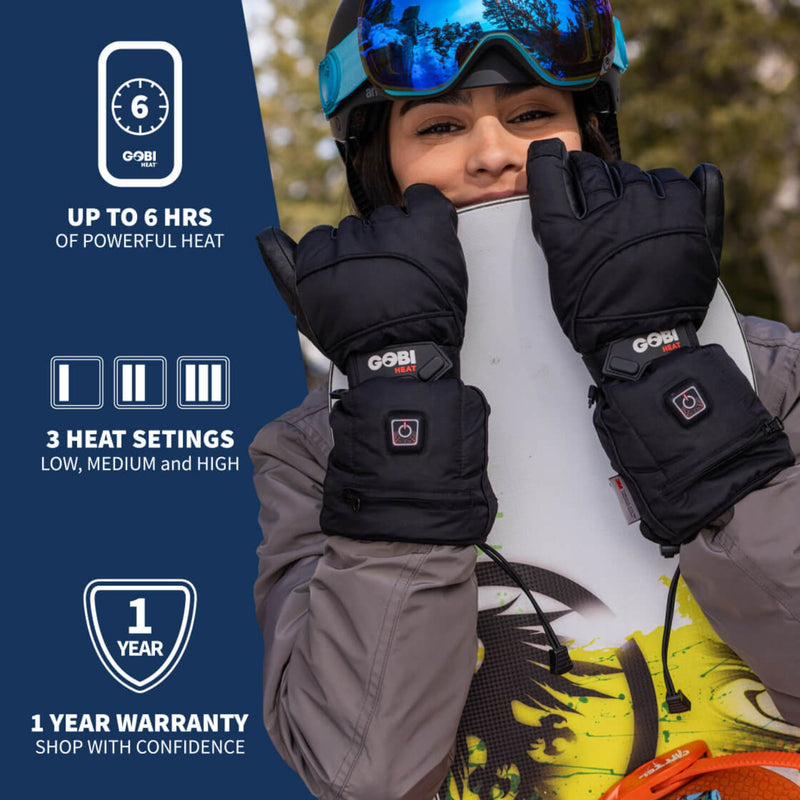 Load image into Gallery viewer, Epic II Heated Ski Gloves (3500mAh USB-C batt)
