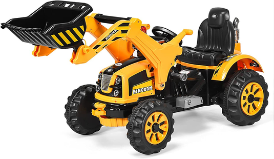 Excavator Truck Battery-Powered Playset for Kids - 12V Construction Vehicle Ride-On
