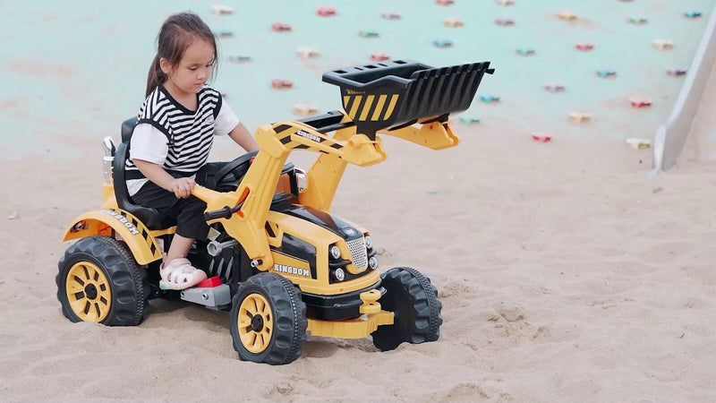 Load image into Gallery viewer, Excavator Truck Battery-Powered Playset for Kids - 12V Construction Vehicle Ride-On
