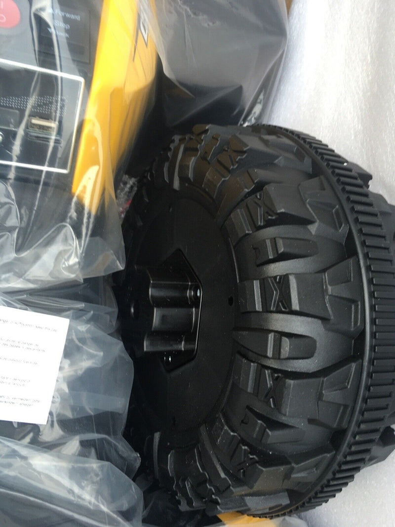 Load image into Gallery viewer, Exciting 12V 4-Wheeler Kids Car with Hot Wheels Music in Yellow and Black - Brand New in Box!
