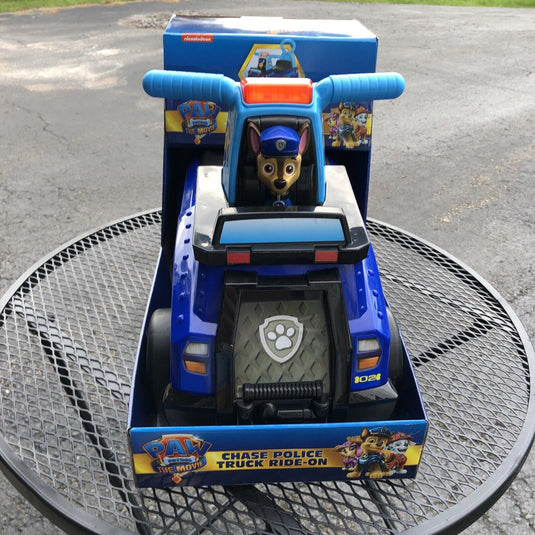 Experience the Excitement with Paw Patrol's Chase Police Truck Ride On Car - Featuring Realistic Sounds and Lights!