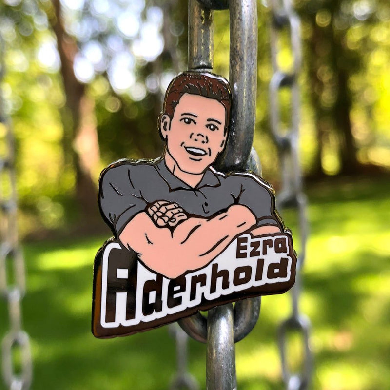 Load image into Gallery viewer, Ezra Aderhold Pin - Metal Backer

