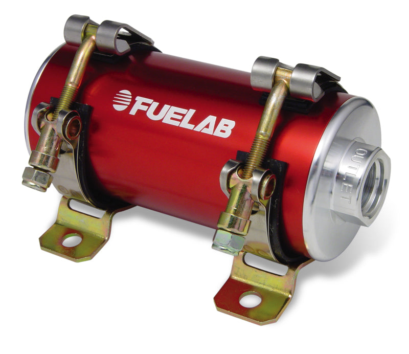 Load image into Gallery viewer, Fuelab Prodigy High Flow Carb In-Line Fuel Pump w/External Bypass - 1800 HP - Red
