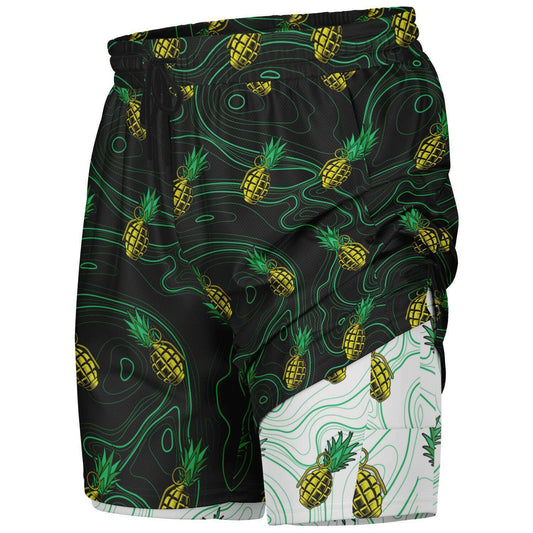 Rad Palm Pineapple Death Men's 2-in-1 Shorts