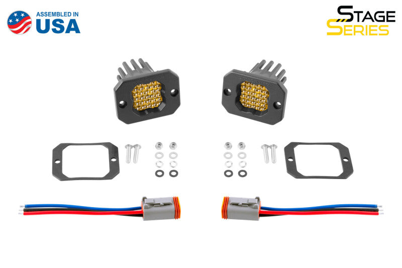 Load image into Gallery viewer, Diode Dynamics Stage Series C1 LED Pod Pro - Yellow Flood Flush ABL (Pair)
