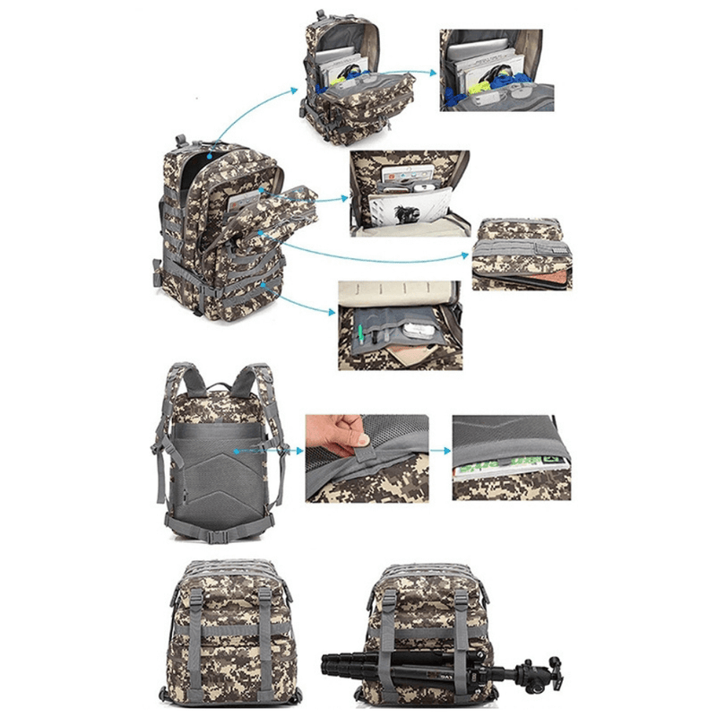Load image into Gallery viewer, Tactical 45L Molle Rucksack Backpack

