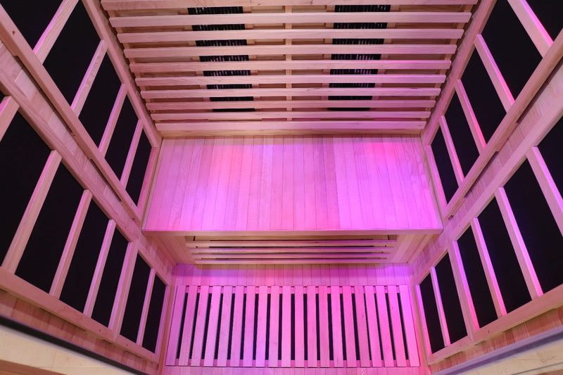 Load image into Gallery viewer, Blisspod | Venetian | Full Spectrum Indoor Premium Canadian Hemlock Low EMF Sauna | 10 Heaters | Chromotherapy &amp; Reflexology | 2 Person
