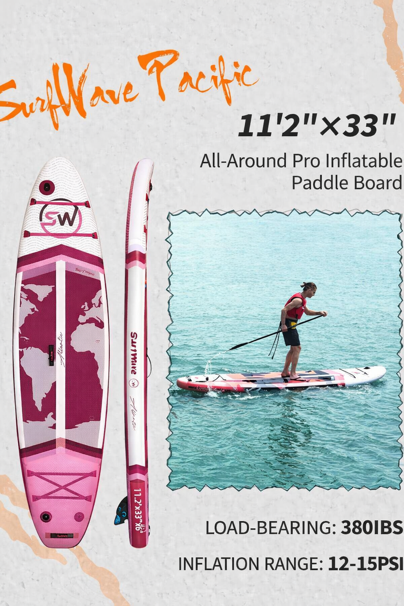 Load image into Gallery viewer, Pro Inflatable SUP Board,stand up paddle board 11ft All-Around inflatable stand up Paddle Board - Military-Grade for Surfing &amp; Expedition, Includes Carbon Paddle &amp; Pro Pump
