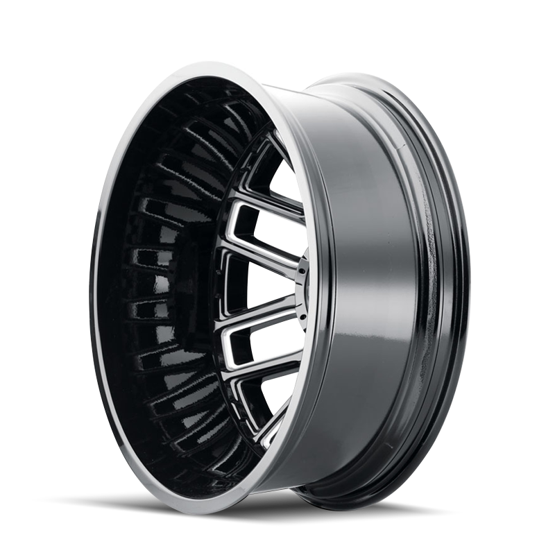 Load image into Gallery viewer, Mayhem 8107D Cogent Dually 22x8.25 / 8x200 BP / -192mm Offset / 142mm Hub Blk w/ Milled Spokes Wheel
