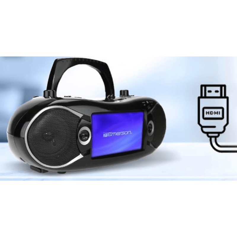Load image into Gallery viewer, Emerson 7&quot; Bluetooth DVD Boombox with AMFM Radio &amp; Digital TV
