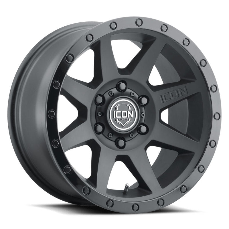 Load image into Gallery viewer, ICON Rebound 18x9 6x5.5 0mm Offset 5in BS 106.1mm Bore Double Black Wheel
