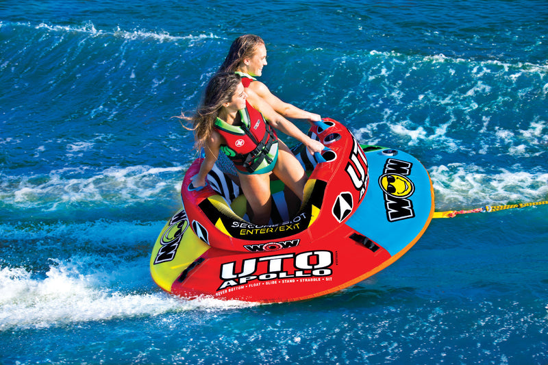 Load image into Gallery viewer, WOW Sports Uto Apollo 2 Person Towable Water Tube For Pool and Lake (18-1090 )
