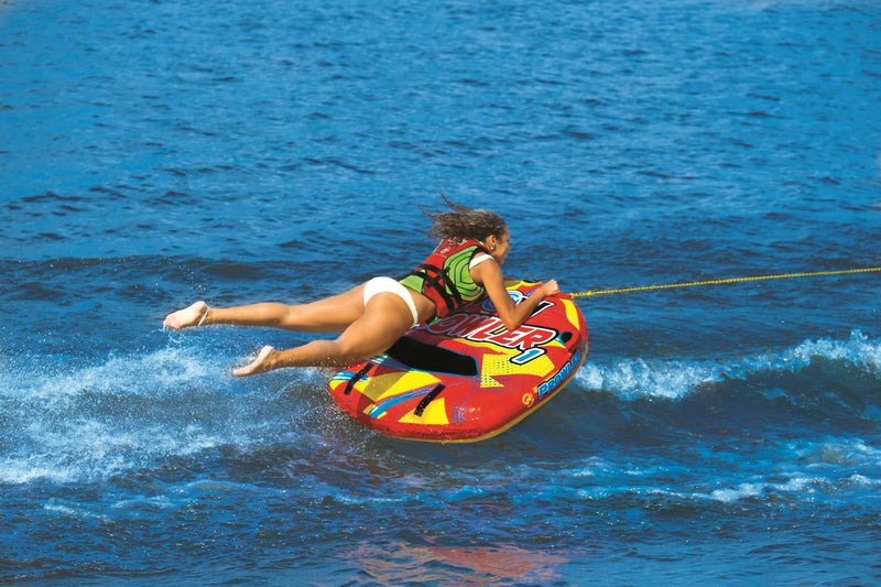 Load image into Gallery viewer, WOW Watersports Prowler Towable 1 Person 1P Starter Kit with 12V Pump and 1K Tow Rope
