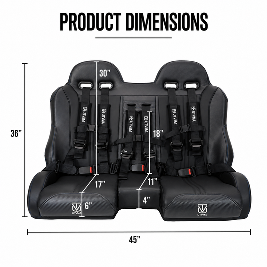 RZR 900 Rear Bench Seat & Pair of Front Bucket Seats Set (2015-2024)