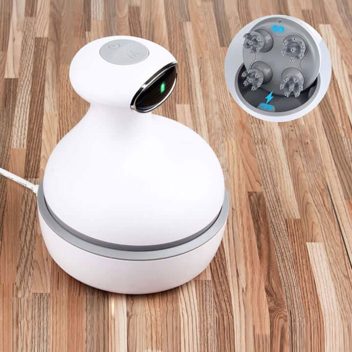 Load image into Gallery viewer, Bella2Bello Armona Electric 3D Vibrating Scalp Head &amp; Body Massager (White) 10386
