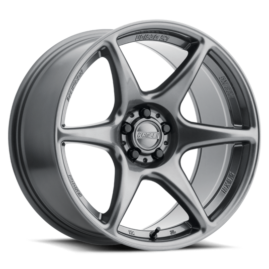 Kansei KNP 15x7in / 4x100 BP / 0mm Offset / 73.1mm Bore - Gloss Gunmetal w/ Machined Lip