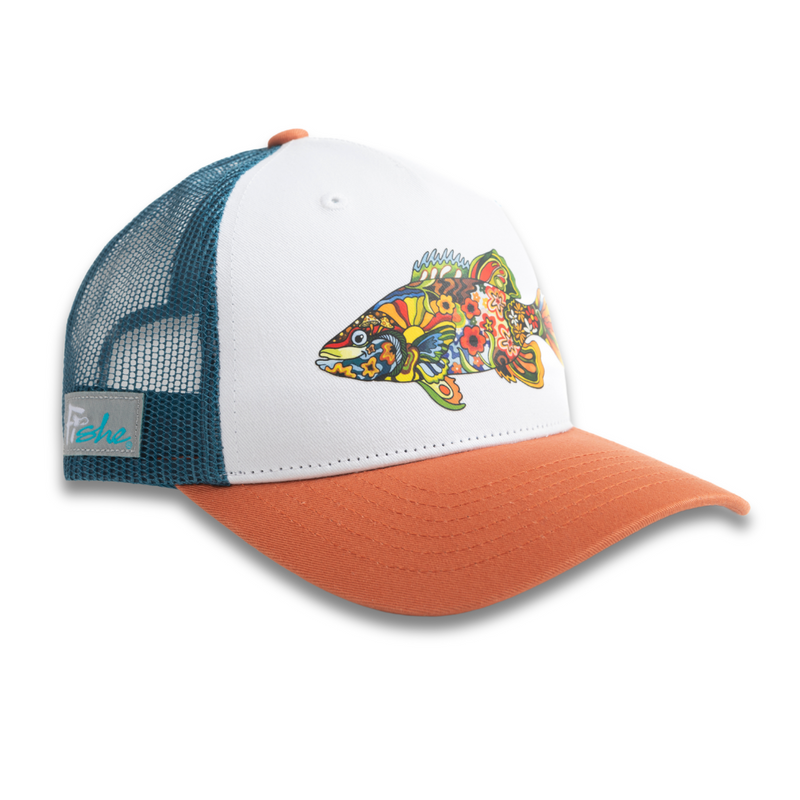 Load image into Gallery viewer, Boho Bass Trucker Hat

