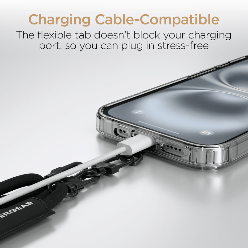 Load image into Gallery viewer, HyperGear TECHcessories Black Braided Rope Universal Crossbody Phone Strap
