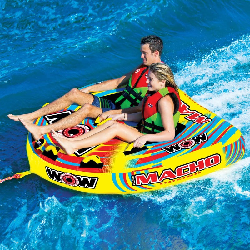 Load image into Gallery viewer, WOW Watersports Macho 1-3 Person Towable Water Tube For Pool and Lake
