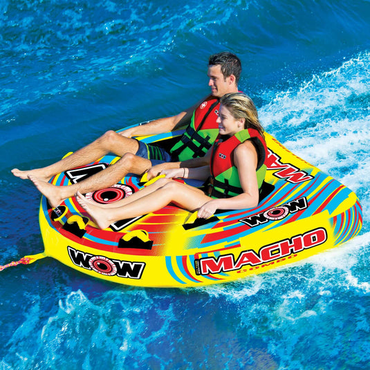 WOW Watersports Macho 1-3 Person Towable Water Tube For Pool and Lake