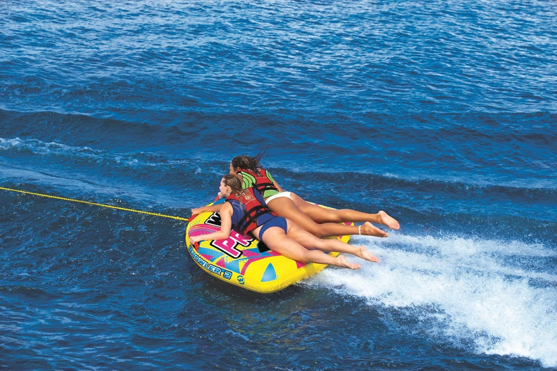 Load image into Gallery viewer, WOW Watersports Prowler Towable 2 Person 2P Starter Kit with 12V Pump and 2K Tow Rope
