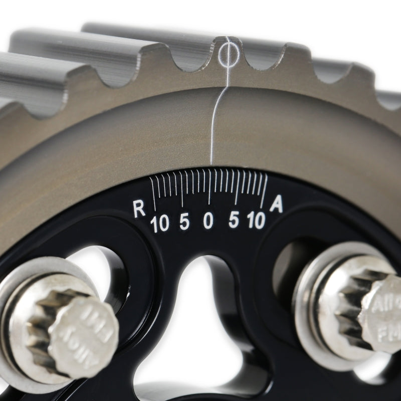 Load image into Gallery viewer, AEM Electronics Tru-Time Cam Gear Black 5-Bolt Honda D15B7 D16A6 &amp; D16Z6
