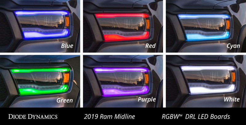 Load image into Gallery viewer, Diode Dynamics RGBW DRL LED Boards for 2019-2023 Ram 1500 Midline

