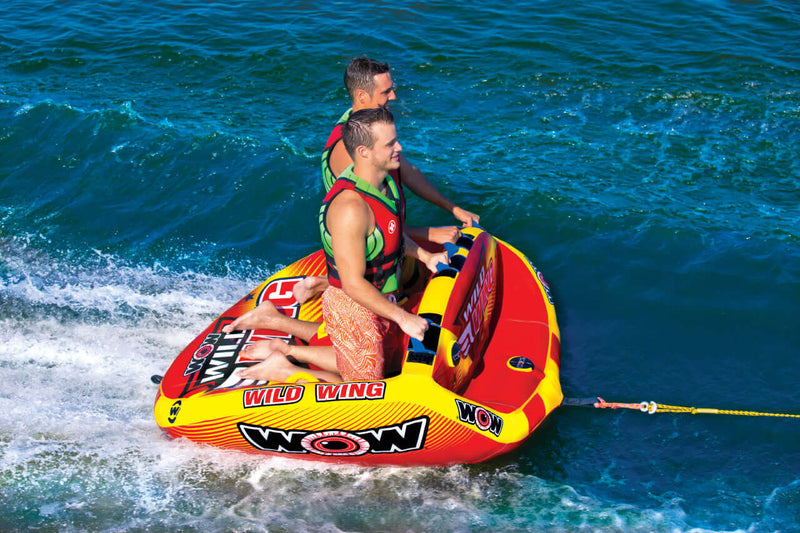 Load image into Gallery viewer, WOW Sports Wild Wing 2 Person Towable Water Tube For Pool and Lake (18-1120)
