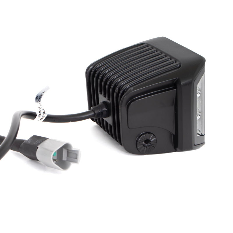 Load image into Gallery viewer, Go Rhino Xplor Blackout Combo Series Cube Sideline LED Spot Lights w/ Amber 4x3 - Blk (Pair)
