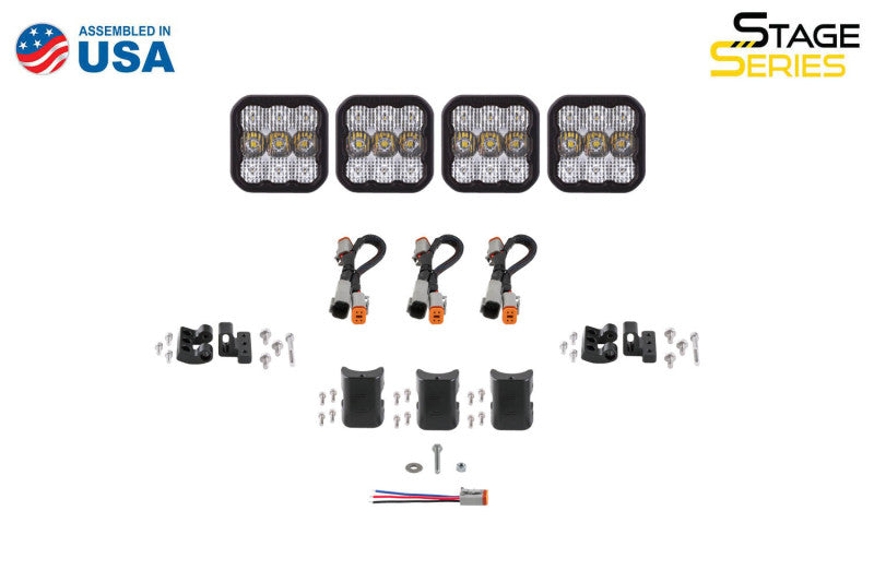 Load image into Gallery viewer, Diode Dynamics SS5 Pro Universal CrossLink 4-Pod Lightbar - White Driving
