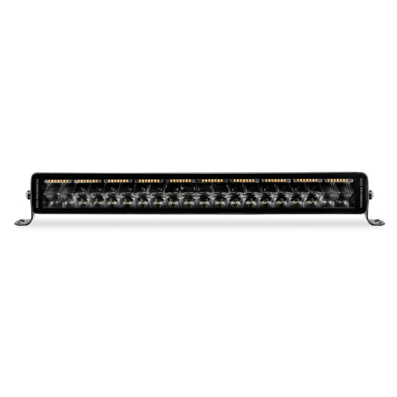 Load image into Gallery viewer, Go Rhino Xplor Blackout Combo Series Dbl Row LED Light Bar w/Amber (Side/Track Mount) 21.5in. - Blk
