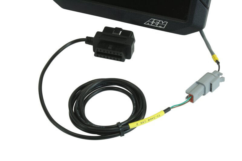 Load image into Gallery viewer, AEM Electronics CD-7/CD-7L Plug &amp; Play Adapter Harness for OBDII CAN bus, Incl. Power
