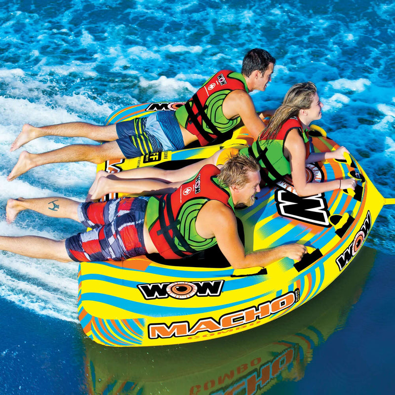 Load image into Gallery viewer, WOW Watersports Macho 1-3 Person Towable Water Tube For Pool and Lake
