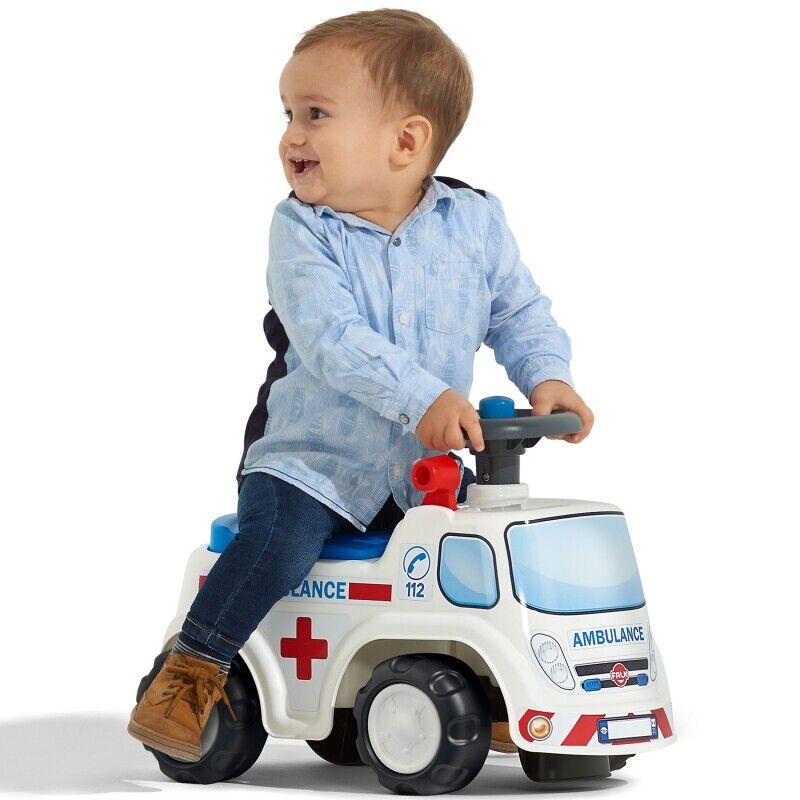 Load image into Gallery viewer, FALK Car Ambulance with Horn for 1 Year Olds
