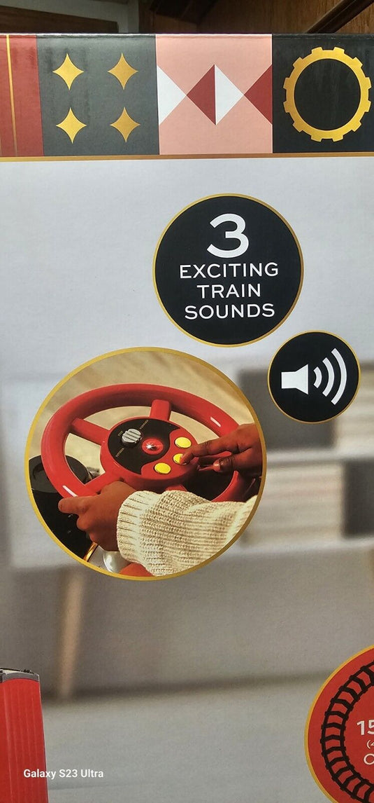 FAO Schwarz Motorized Train Set with LED Lights and 15+ Feet of Track - Brand New!