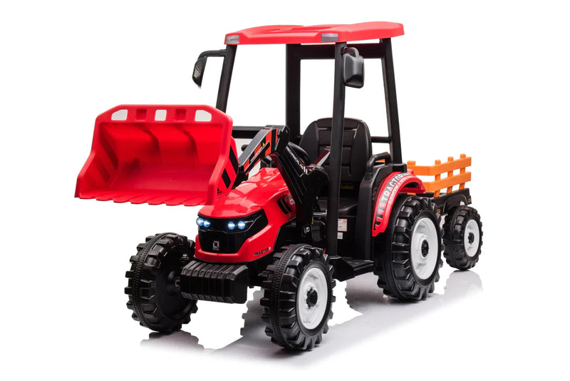 Load image into Gallery viewer, 24V Children&#39;s Ride on Excavator Tractor with Trailer - Battery-Powered Electric Vehicle Plaything
