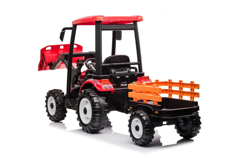 Load image into Gallery viewer, 24V Children&#39;s Ride on Excavator Tractor with Trailer - Battery-Powered Electric Vehicle Plaything
