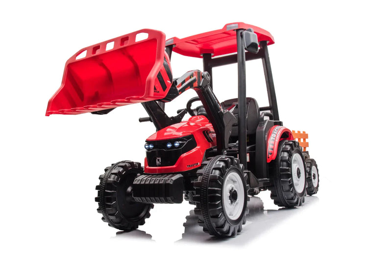 Load image into Gallery viewer, 24V Children&#39;s Ride on Excavator Tractor with Trailer - Battery-Powered Electric Vehicle Plaything
