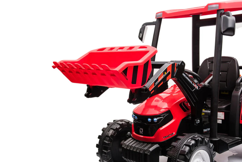 Load image into Gallery viewer, 24V Children&#39;s Ride on Excavator Tractor with Trailer - Battery-Powered Electric Vehicle Plaything
