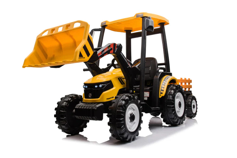 Load image into Gallery viewer, 24V Children&#39;s Ride on Excavator Tractor with Trailer - Battery-Powered Electric Vehicle Plaything
