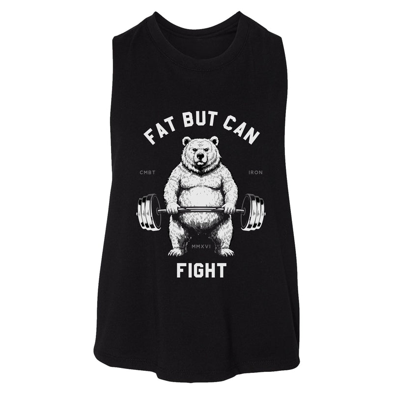 Load image into Gallery viewer, Fat But Can Fight Women's Tank Crop Top
