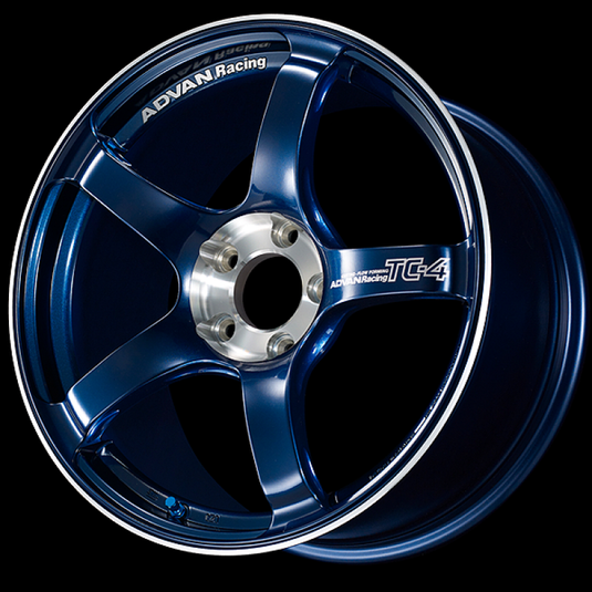 Advan TC-4 SE 18x7.5 / +42 Offset / 5x112 / 66.5mm Bore / Racing Indigo Blue and Diamond Cut YADS8F42MEF