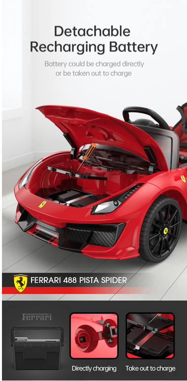 Load image into Gallery viewer, Kids Ferrari 488 Ride On Car For Children W/Wireless Parental Control
