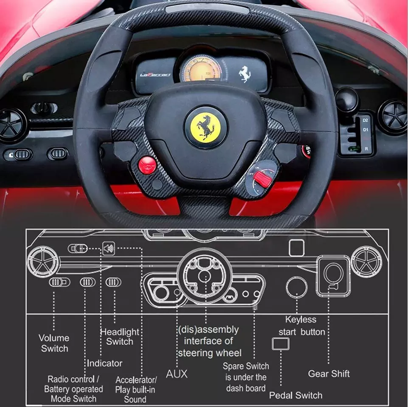 Load image into Gallery viewer, World Famous LaFerrari Edition Ferrari Electric Ride On Car For Children W/Wireless Parental Control

