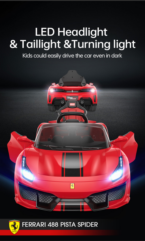Load image into Gallery viewer, Kids Ferrari 488 Ride On Car For Children W/Wireless Parental Control
