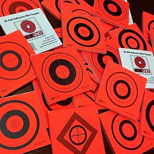 Load image into Gallery viewer, 25 EZ2C Mini Shooting Targets Bright Fluorescent Self-Adhesive 3.5"x3.5" (25 count)
