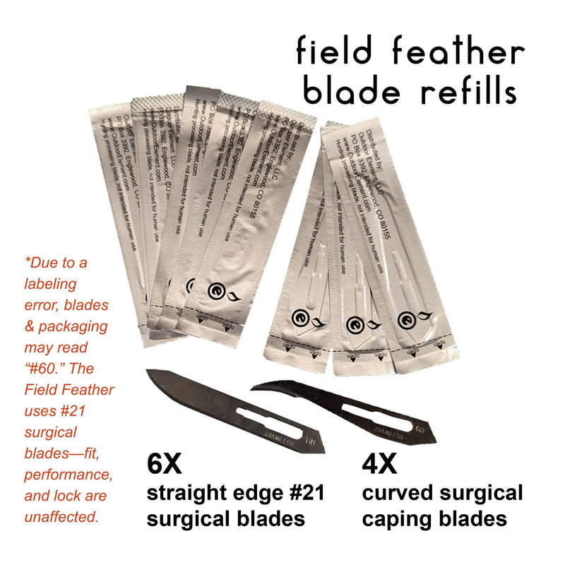 Load image into Gallery viewer, Hunting Surgical Blade Replacements 10pk - for Field Feather
